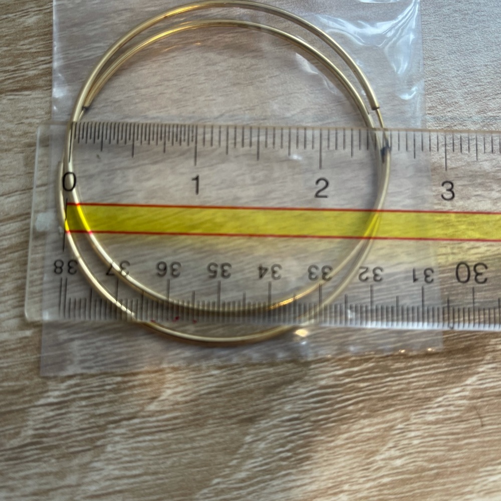 New never worn Gold colour Hoop Earrings